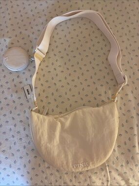 Pink Victoria’s Secret Cream Crossbody Bag